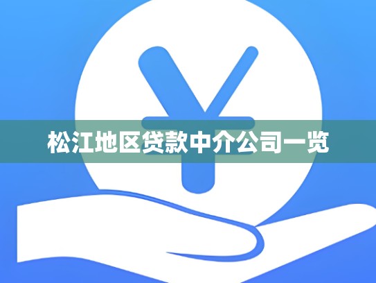 松江地区贷款中介公司一览